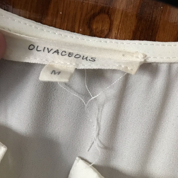 Cream sheer high-low blouse - Picture 4 of 5